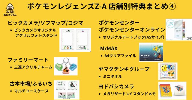 ポケモンレジェンズZAの店舗別特典
