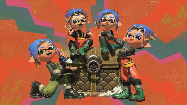 スプラトゥーンレイダース　あいことばで集まった野良４人の画像